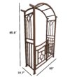 Oakland Living 4.92-ft W x 7.15-ft H Arched Brown Extruded aluminum Garden Arbor