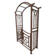 Oakland Living 4.92-ft W x 7.15-ft H Arched Brown Extruded aluminum Garden Arbor