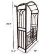 Oakland Living 4.92-ft W x 7.15-ft H Arched Bronze Extruded aluminum Garden Arbor