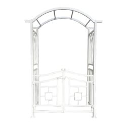 Oakland Living 4.92-ft W x 7.15-ft H Arched White Extruded aluminum Garden Arbor