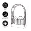 Evergreen 4.43-ft W x 7-ft H Arched Bronze Steel Garden Arbor