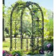Evergreen 4.43-ft W x 7-ft H Arched Bronze Steel Garden Arbor