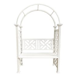 Oakland Living 4.27-ft W x 6.82-ft H Arched White Extruded aluminum Garden Arbor