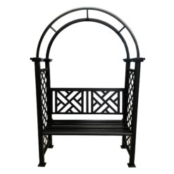 Oakland Living 4.27-ft W x 6.82-ft H Arched Black Extruded aluminum Garden Arbor