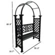 Oakland Living 4.27-ft W x 6.82-ft H Arched Black Extruded aluminum Garden Arbor