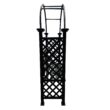 Oakland Living 4.27-ft W x 6.82-ft H Arched Black Extruded aluminum Garden Arbor