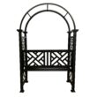 Oakland Living 4.27-ft W x 6.82-ft H Arched Black Extruded aluminum Garden Arbor