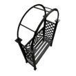 Oakland Living 4.27-ft W x 6.82-ft H Arched Black Extruded aluminum Garden Arbor