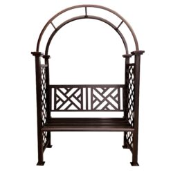 Oakland Living 4.27-ft W x 6.82-ft H Arched Bronze Extruded aluminum Garden Arbor