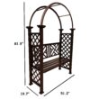Oakland Living 4.27-ft W x 6.82-ft H Arched Bronze Extruded aluminum Garden Arbor