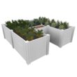Vita 50-cu ft 72-in W x 72-in L x 22-in H Elevated White Vinyl Raised Garden Bed