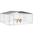PawHut Outdoor Dog Kennel 15x15x7.5 FT Galvanized Steel&ZeroWidthSpace;