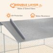 PawHut Outdoor Dog Kennel 15x15x7.5 FT Galvanized Steel&ZeroWidthSpace;