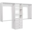 Easy Track Reach-in Tower system White Solid Shelving Wood Closet System