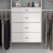 Easy Track Reach-in Tower system White Solid Shelving Wood Closet System