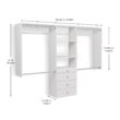 Easy Track Reach-in Tower system White Solid Shelving Wood Closet System
