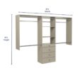 Easy Track Reach-in Tower system Weathered Grey Solid Shelving Wood Closet System