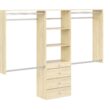 Easy Track Reach-in Tower system Honey Blonde Solid Shelving Wood Closet System
