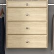 Easy Track Reach-in Tower system Honey Blonde Solid Shelving Wood Closet System