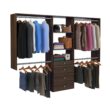 Easy Track Reach-in Tower system Truffle Solid Shelving Wood Closet System