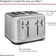 KitchenAid 4 Slice Toaster, KMT4109SX, Brushed Stainless Steel