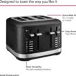 KitchenAid 4 Slice Toaster, KMT4109BK, Cast Iron Black