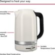 KitchenAid 1.7L Electric Kettle w/Temp Control KEK1701, Porcelain White