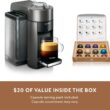 Nespresso Vertuo Coffee and Espresso Machine by De'Longhi with Milk Frother, 1000 Milliliters, Graphite Metal