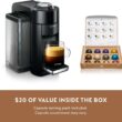 Nespresso Vertuo Coffee and Espresso Maker by De'Longhi, Piano Black with Aeroccino Milk Frother