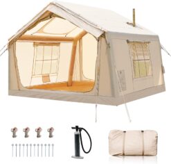 Esazn 4-6 People Inflatable Camping Tents Polyester 6 -Person Tent