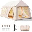 Esazn 6-8 People Inflatable Camping Tents Polyester 6 -Person Tent
