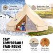 SVOPES Canvas Bell Tent Polyester 8 -Person Tent
