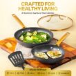 GraniteStone Diamond 20 -Piece Armor Max Gold 13.78-in Aluminum Cookware set with Lid