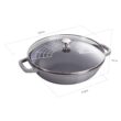 STAUB Cast Iron Perfect Pan Wok 4.5-quart serves 4-5 Made in France Graphite Gray Made in France