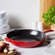 STAUB Cast Iron 10-inch Fry Pan - Cherry