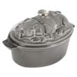 STAUB Cast Iron 1-qt Pig Cocotte - Graphite Grey