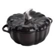 STAUB Cast Iron 3.5-qt Pumpkin Cocotte with Stainless Steel Knob - Black