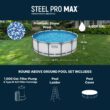 Bestway Steel Pro MAX 14 Feetx48 Inches Round Above Ground Swimming Pool with Pump and Cover