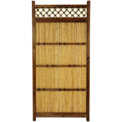 Red Lantern 6-ft x 3-ft Bamboo Fence Panel