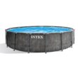 Intex 15-ft x 15-ft x 48-in Metal frame Round Above-Ground Pool with Filter Pump with Ground Cloth with Pool Cover with Ladder