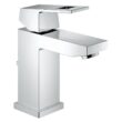 GROHE Eurocube Starlight Chrome Single Hole 1-Handle WaterSense Bathroom Sink Faucet with Drain