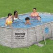 Bestway Power Steel Swim Vista 14ft x 8ft2in x 39.5in Above Ground Swimming Pool Set