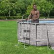 Bestway Power Steel Swim Vista 14ft x 8ft2in x 39.5in Above Ground Swimming Pool Set