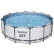 Bestway Multicolor LED Waterfall and 14 Feetx48 Inches Round Above Ground Swimming Pool Set