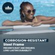 Bestway Power Steel 16ft x 10ft x 42in Rectangular Above Ground Swimming Pool Set