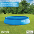 Intex 15-ft x 15-ft x 42-in Inflatable top ring Round Above-Ground Pool with Filter Pump with Ground Cloth with Pool Cover with Ladder