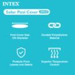 Intex 15-ft x 15-ft x 42-in Inflatable top ring Round Above-Ground Pool with Filter Pump with Ground Cloth with Pool Cover with Ladder