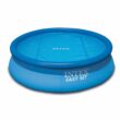 Intex 15-ft x 15-ft x 42-in Inflatable top ring Round Above-Ground Pool with Filter Pump with Ground Cloth with Pool Cover with Ladder