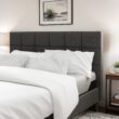 Zinus King Dark Gray Metal with Headboard