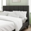 Zinus King Dark Gray Metal with Headboard